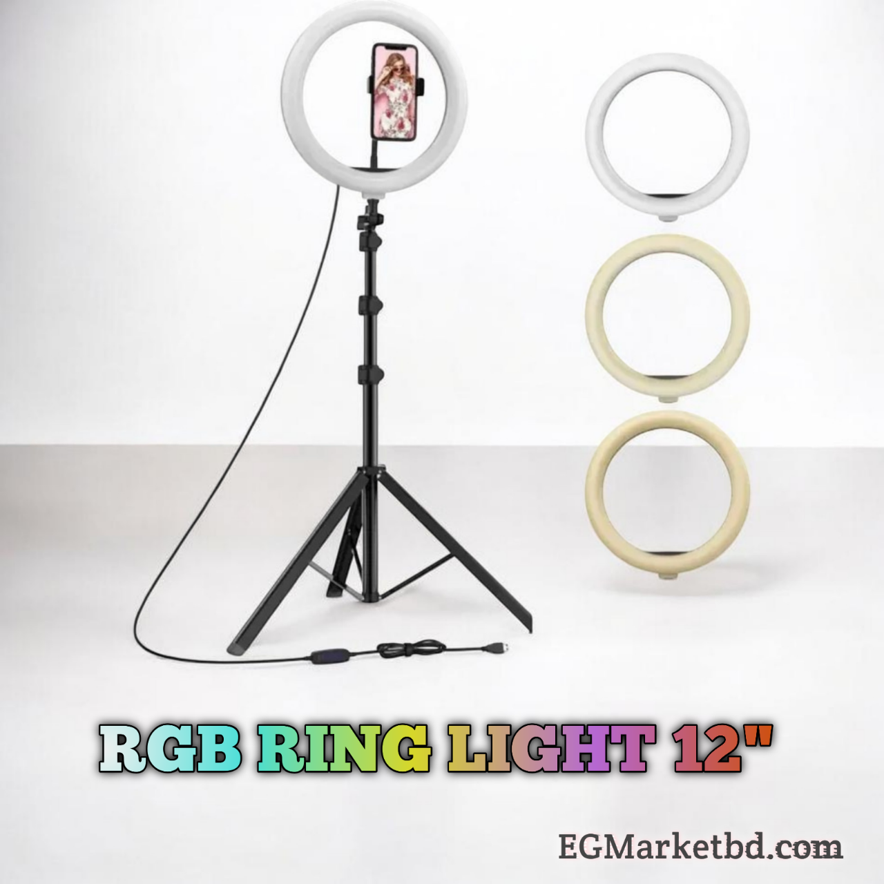20260315_191912 RGB Ring Light with Stand – 12" Professional LED Ring Light for Live, Video & Makeup. - Image 4