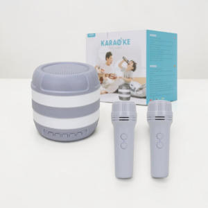 Karaoke Speaker (GTS-1870) with 2 Wireless Mic. Bluetooth Portable Speaker. Party & Singing System.
